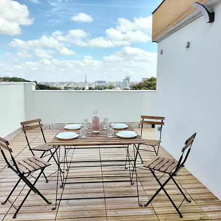 Penthouse Vue Tour Eiffel, Pres Chateau Versailles Lägenhet